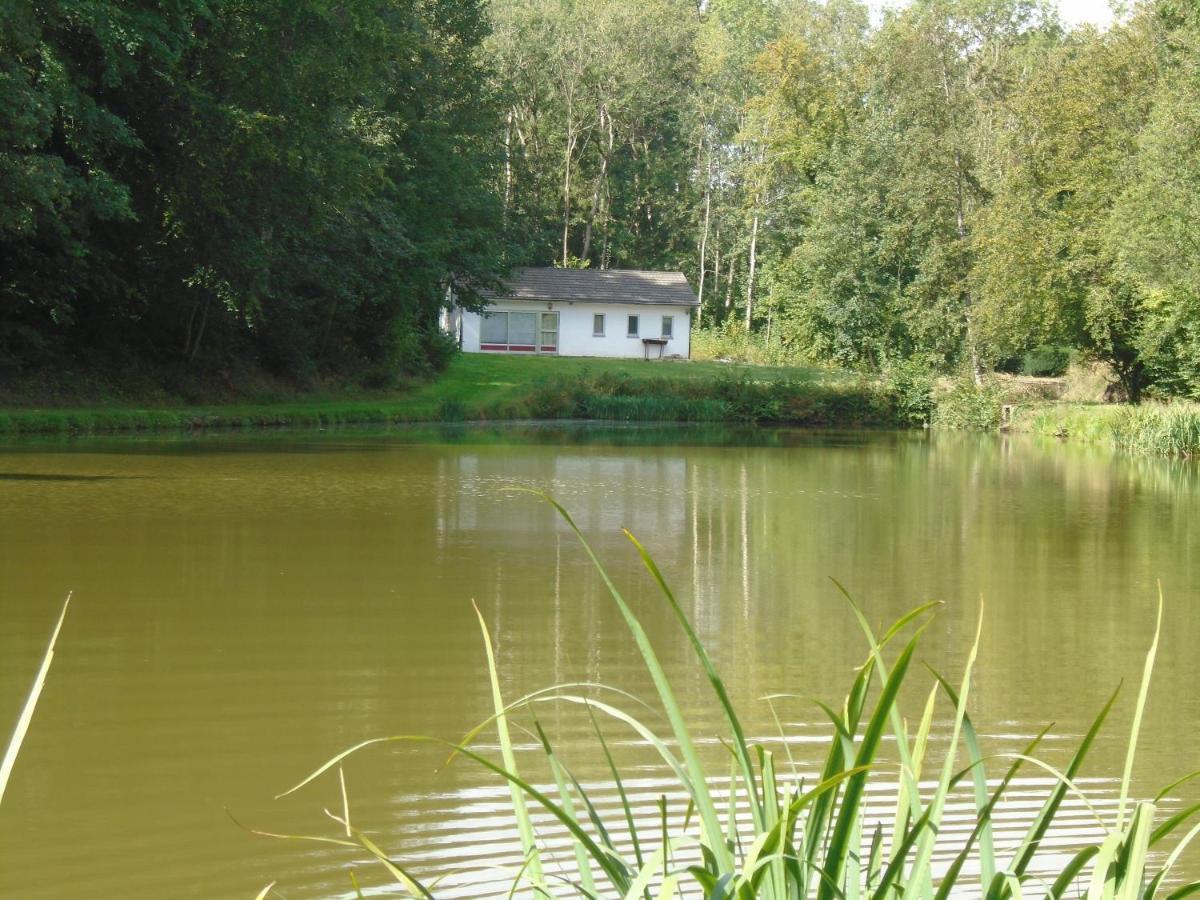 Deux étangs poissonneux au milieu des bois avec gîte moderne, la halte des deux lacs Rosée Exterior foto