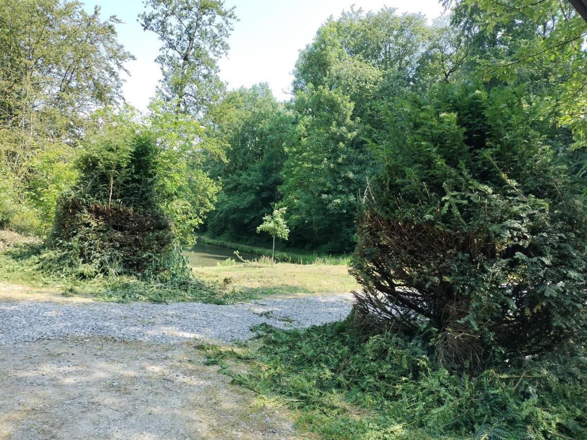 Deux étangs poissonneux au milieu des bois avec gîte moderne, la halte des deux lacs Rosée Exterior foto